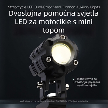 Motociklistički LED kružni reflektor, 3000 lm, 12V, IP67, aluminij, model Motor222