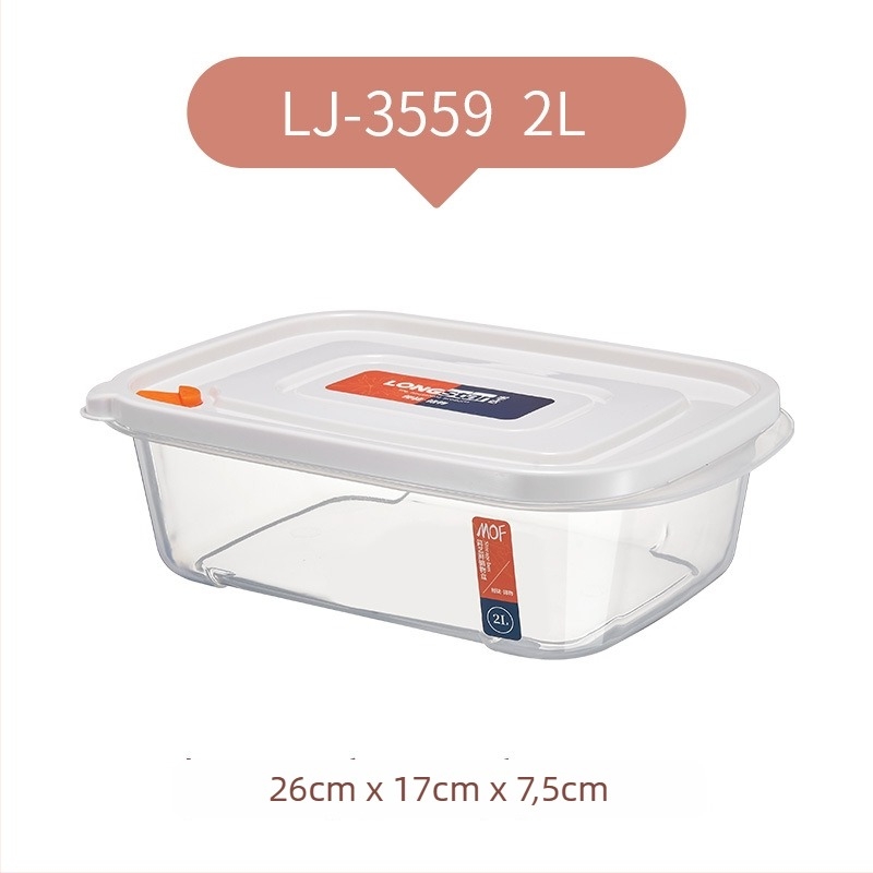 Kutija za skladištenje u hladnjaku s poklopcem, prehrambeni PP+PE, četvrtastog oblika, kapacitet 301-500 ml