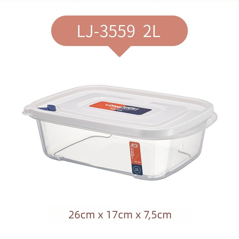 Kutija za skladištenje u hladnjaku s poklopcem, prehrambeni PP+PE, četvrtastog oblika, kapacitet 301-500 ml