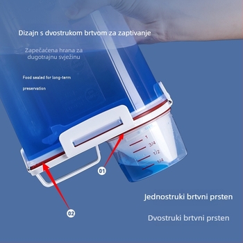 Spremnik za hranu za kućne ljubimce — PP materijal, kapacitet 1.5L/2.5L, Ovlaštena privatna marka: Da, Značka: Tinypet little mustard