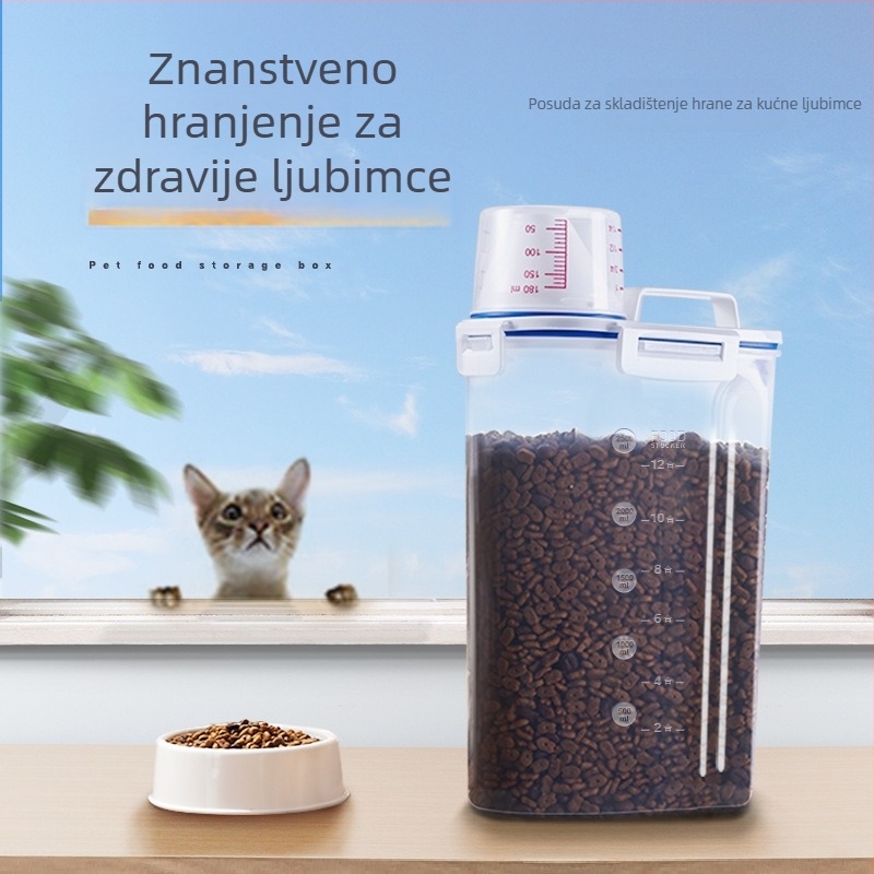 Spremnik za hranu za kućne ljubimce — PP materijal, kapacitet 1.5L/2.5L, Ovlaštena privatna marka: Da, Značka: Tinypet little mustard