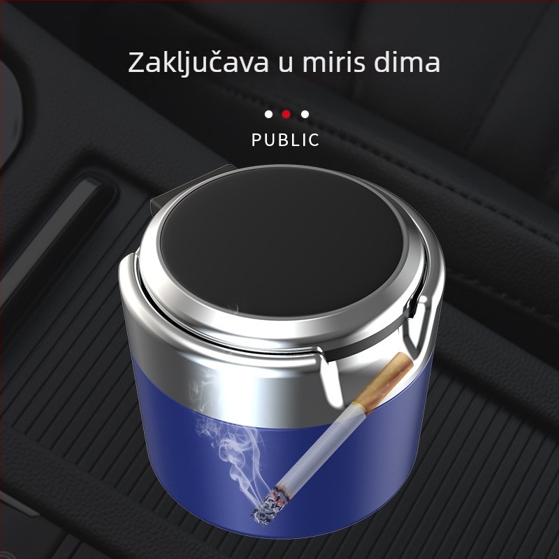 Pepeljara za auto i dom, metal, model 328, biomimikrija, prilagodljiva