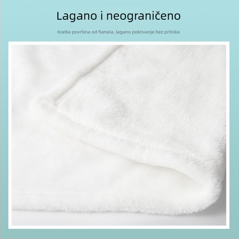 Flanelna deka s prilagodbom, težina 300–500 g, uzorci: pruge, snježna pahulja, astronaut.