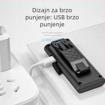 Prijenosna COB LED svjetiljka s četiri razine osvjetljenja, ručno punjenje, ABS kućište, baterija 800–5000 mAh, domet zrake 100–200 m
