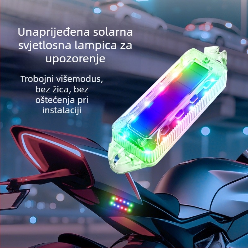 Solarsko upozoravajuće svjetlo SP01, 3W, Mingben materijal, kompatibilno s automobilima, motociklima, biciklima i kamionima