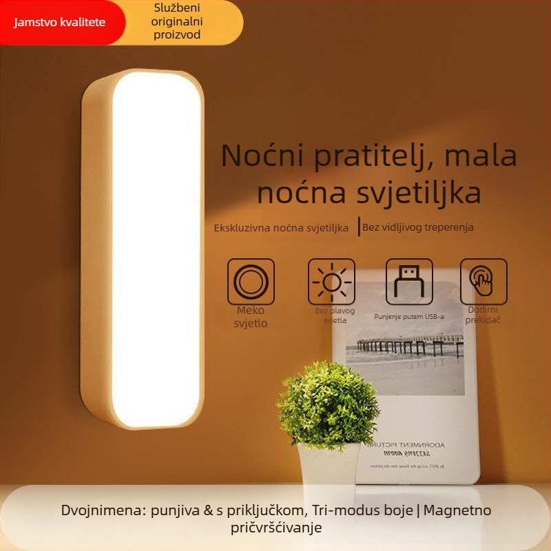 Noćna stolna lampica s glasovnim upravljanjem - CRI ≥95, AA razina osvjetljenja, USB napajanje, 220V
