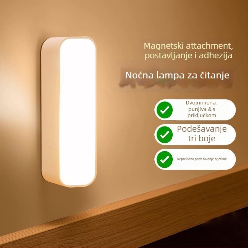 Noćna stolna lampica s glasovnim upravljanjem - CRI ≥95, AA razina osvjetljenja, USB napajanje, 220V