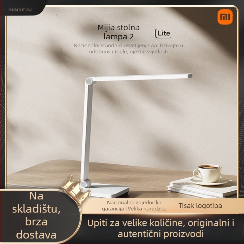 Xiaomi Mijia stolna lampa 2Lite — LED za zaštitu očiju za čitanje i učenje, noćna svjetiljka, dodirni prekidač, 5W pri 220V