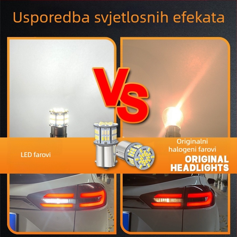 LED stražnje svjetlo za automobil 1156-3014-54W, 5.4W, DC12-24V, 3014SMD, 397.7LM