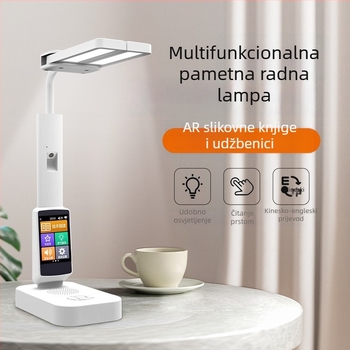 Inteligentna stolna lampa za učenje s zaštitom vida, AI glasovni dijalog, sinkronizirano čitanje udžbenika i prijevod, USB napajanje 5V, glasovno upravljanje, visok CRI 95+