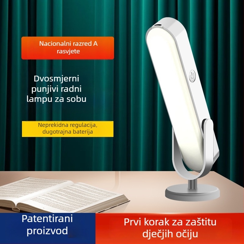 Podesiva punjiva stolna lampica za djecu, dodirna kontrola, ugrađena Li‑ion baterija, 5W