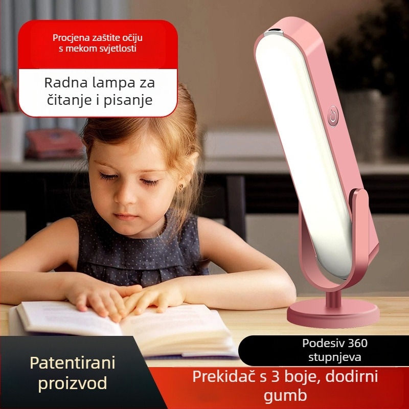 Podesiva punjiva stolna lampica za djecu, dodirna kontrola, ugrađena Li‑ion baterija, 5W