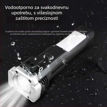 Automobilska hitna svjetiljka, višenamjenska, vodootporna, 100-240 lm, domet 100-200 m, napajanje baterijom, uključena punjač