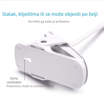 LED Clip stolna lampa s USB punjenjem i plug-in, dodirno upravljanje, tri režima boje temperature, za čitanje na radnom stolu