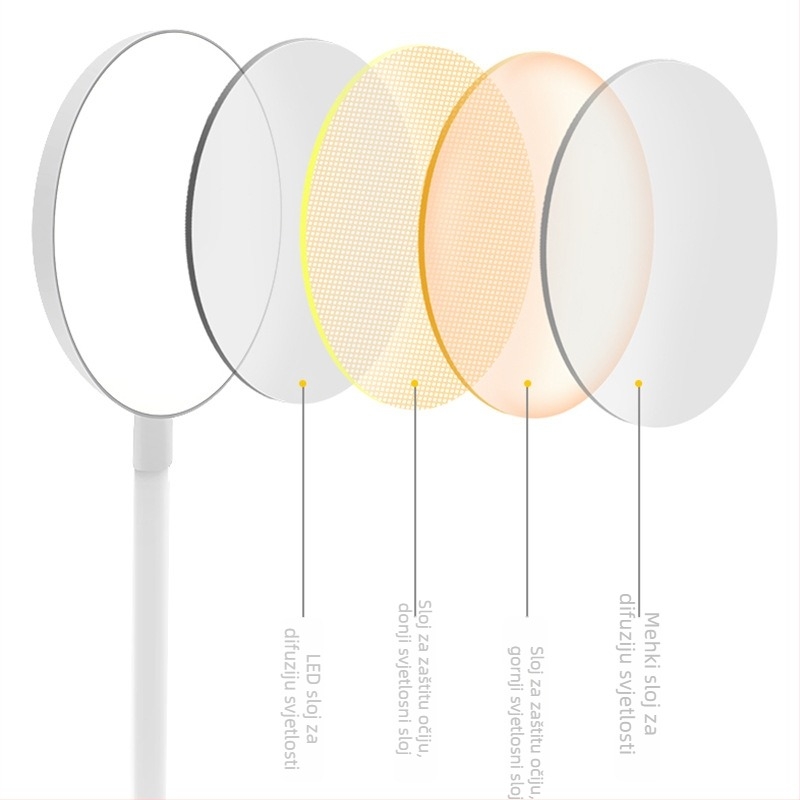 LED Clip stolna lampa s USB punjenjem i plug-in, dodirno upravljanje, tri režima boje temperature, za čitanje na radnom stolu