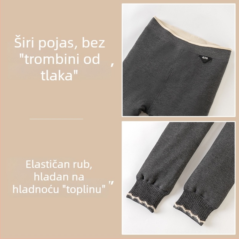 Djevojčice zimske flis leggings od poliestera, jesensko-zimska sezona, 2025