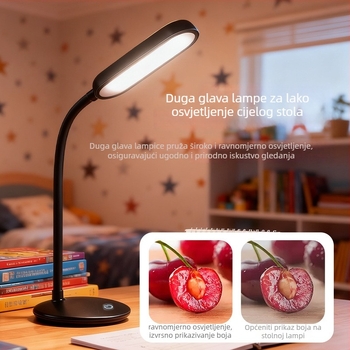 Sklopiva stolna lampica s zaštitom očiju za čitanje i učenje, punjiva, podesiva, USB napajanje, 5W