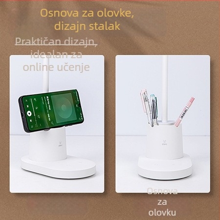 LED stolna lampa 17854, USB punjač, plastično sjenilo, CRI ≥95, modern minimalistički dizajn