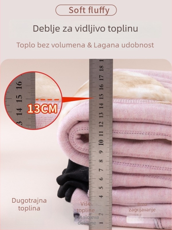 Dječje termalne hlače s visokim strukom, 92% poliester, mješavina kemijskih vlakana, za djevojčice 8+, jesen-zima