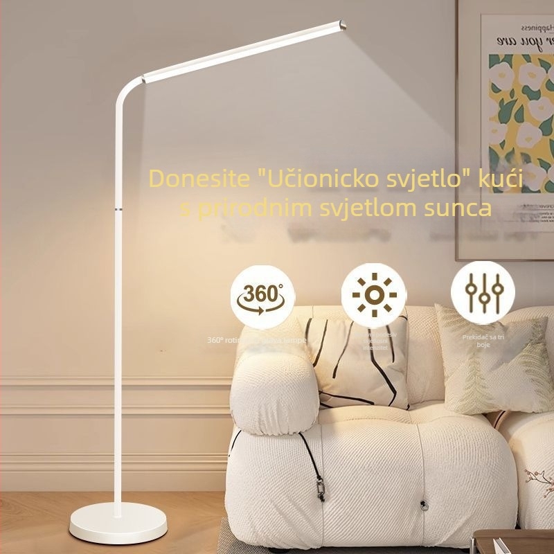 Proširiva podna lampa – nordičkog stila, zaštita očiju, pametno upravljanje, napajanje iz utičnice; CRI ≤70, Jedinstvenost osvjetljenja ≤3, Napon ≤36V