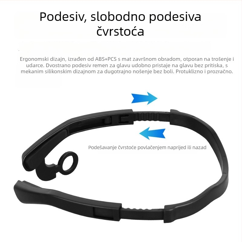 Vanjska ušna čelna lampa, punjiva LED, 5W, 800 mAh, 360° rotacija, domet ispod 50 m