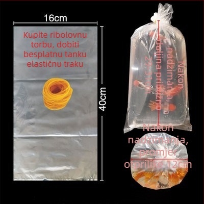 Torba za pakiranje živih ukrasnih riba za prijevoz, s četverostrano ravnim dnom, debeli plastični materijal