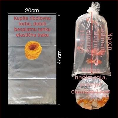 Torba za pakiranje živih ukrasnih riba za prijevoz, s četverostrano ravnim dnom, debeli plastični materijal