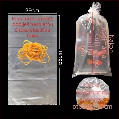 Torba za pakiranje živih ukrasnih riba za prijevoz, s četverostrano ravnim dnom, debeli plastični materijal
