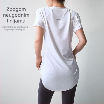 Sportska majica kratkih rukava, okrugli izrez, poliester tkanina, sadržaj 90–95% poliester, casual stil