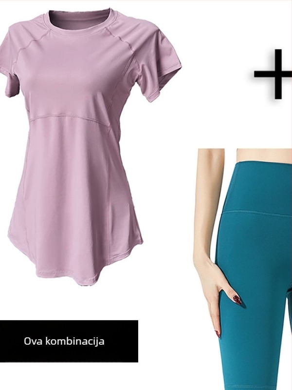 Sportska majica kratkih rukava, okrugli izrez, poliester tkanina, sadržaj 90–95% poliester, casual stil