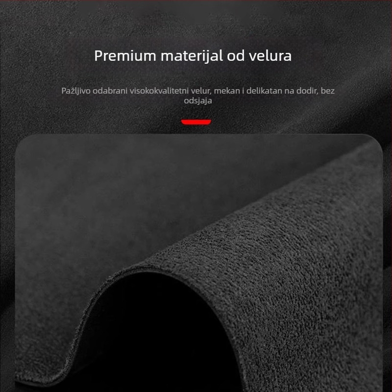 Tesla Model 3/Y Obnovljeno izdanje: anti-glare podložak za instrument ploču, umjetna dlaka, sjenilo za središnju konzolu, za sve sezone