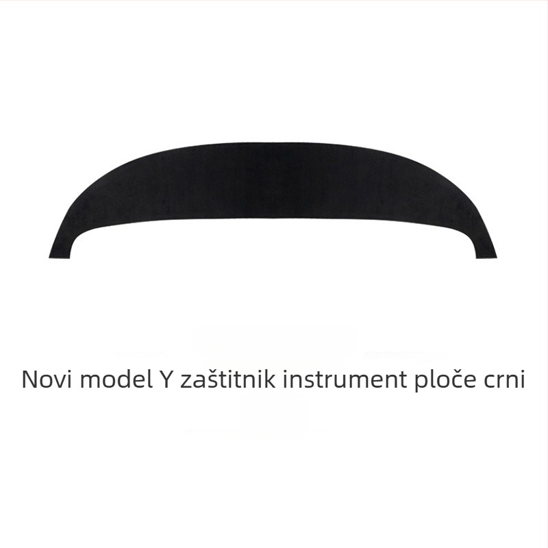Tesla Model 3/Y Obnovljeno izdanje: anti-glare podložak za instrument ploču, umjetna dlaka, sjenilo za središnju konzolu, za sve sezone