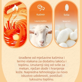 Dječje termoske tajice od svile-kašmira, visoki pas, jesen-zima, za dob 3–8 godina, sastav: viskoza 49% / akril 39% / spandeks 12%