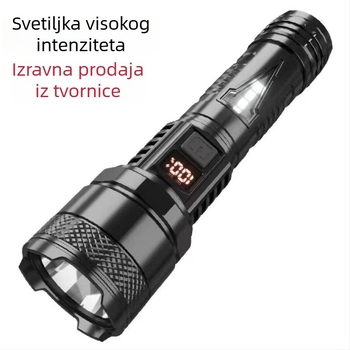 Ručna LED svjetiljka za vanjsku upotrebu s dugim dometom, Type-C punjenje, 400 mAh baterija, vodootporna, višenamjenska