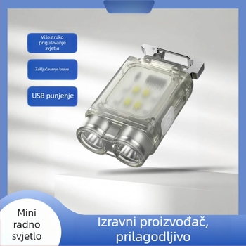 LED svjetiljka za ključ, punjiva, baterija 350 mAh, 100–240 lm, vodootporna