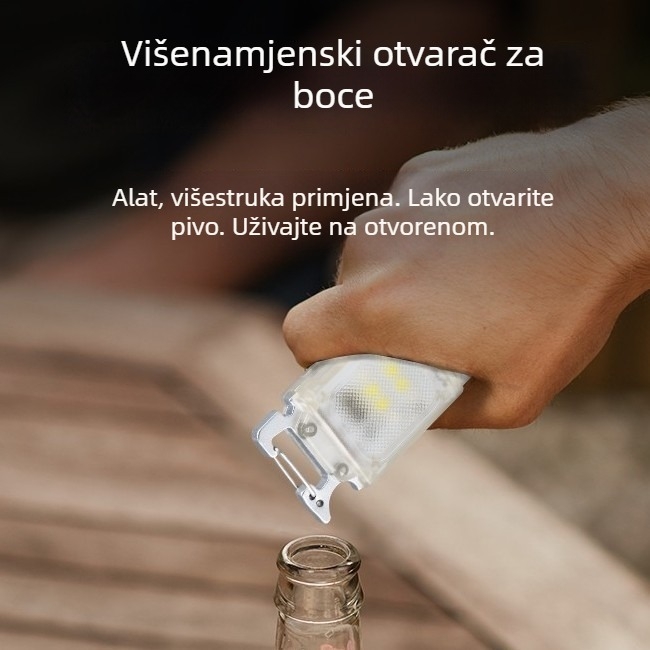 LED svjetiljka za ključ, punjiva, baterija 350 mAh, 100–240 lm, vodootporna