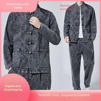 Muška jakna od korduroja s kapuljačom, slim fit; glavni materijal: zajje dlaka 10-15%; podstava 71-80%