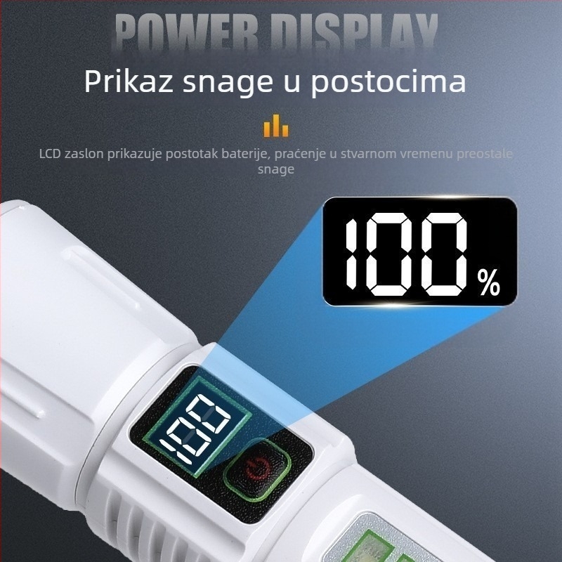 Baterka s laserskim zumom, punjiva, 10W, 1200mAh, domet 100–200 m