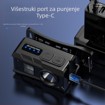 Čelna lampa sa senzorom LED 5W, ugrađena baterija od 800 mAh, punjiva, domet 100–200 m