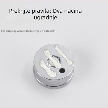 Klip za stakleno ogledalo, cinkova legura, elektroplatirano, zidni držač kupaonskog ogledala