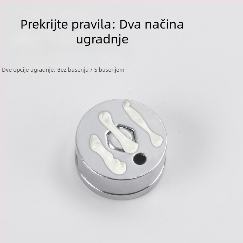 Klip za stakleno ogledalo, cinkova legura, elektroplatirano, zidni držač kupaonskog ogledala
