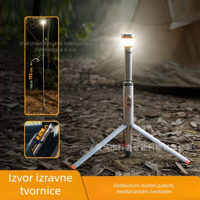 LED kamping svjetlo, punjivo, 5V 6W, prekidač na gumb