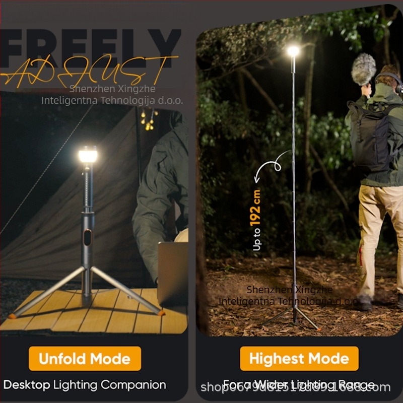 LED kamping svjetlo, punjivo, 5V 6W, prekidač na gumb