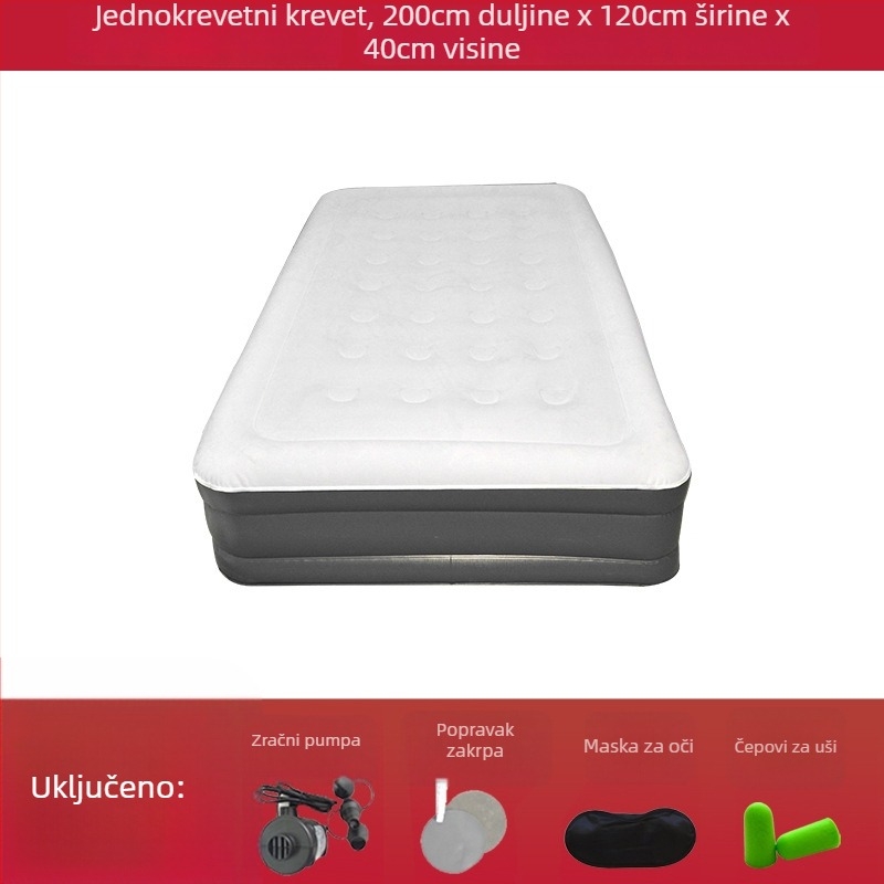 Naduvani madrac – Model jjy-0702, Marka Jia Jia You, Težina 3-8 kg, Maksimalno opterećenje 800 jin, Površina s flokovanom teksturom, Podrijetlo Shenzhen