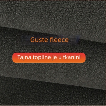 Ženski flek džemper s podstavom, težak, labav kroj, pamuk-poliester tkanina, okrugli izrez