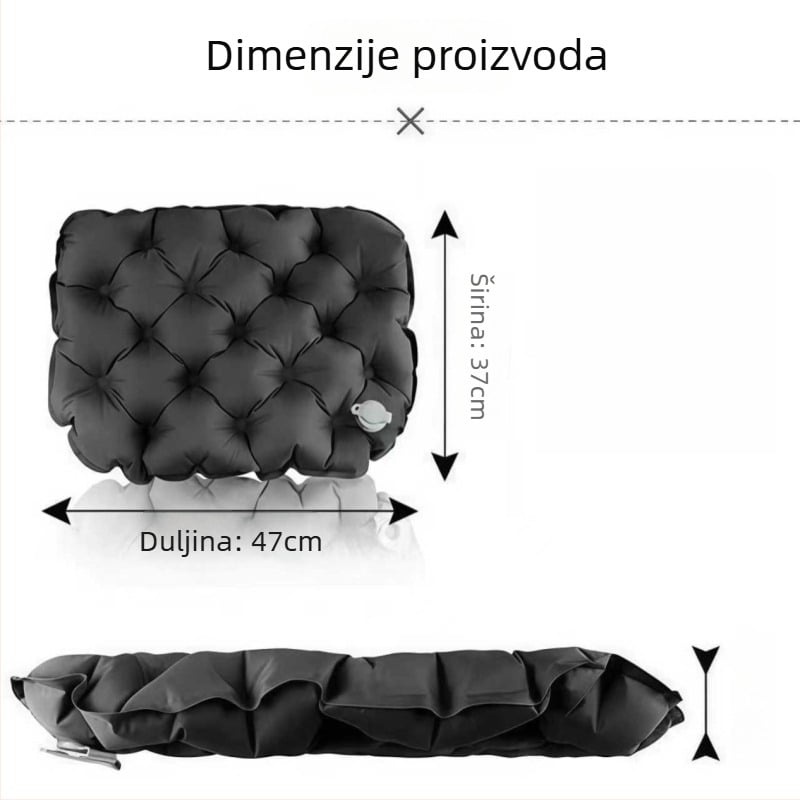 Naduvavana podloga za sjedenje za vanjsku upotrebu – ultra lagana, najlon, za 1–2 osobe, 80 g