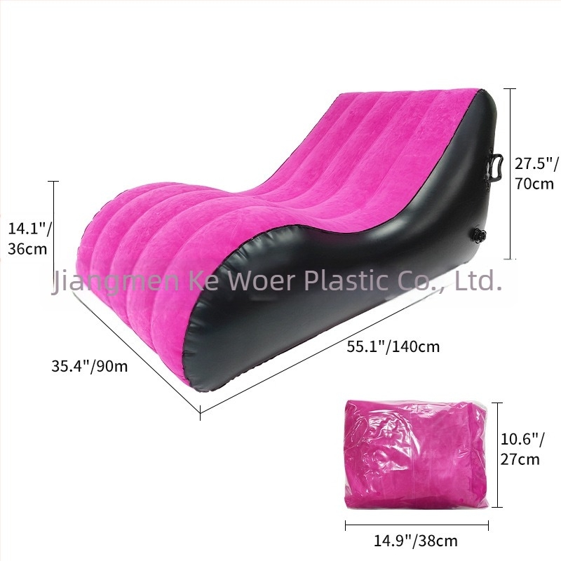 Naduvani kauč S-oblika s flokiranom površinom, model Sofa-flocking S sofa, debljina 0,35 mm, težina 3,3 kg