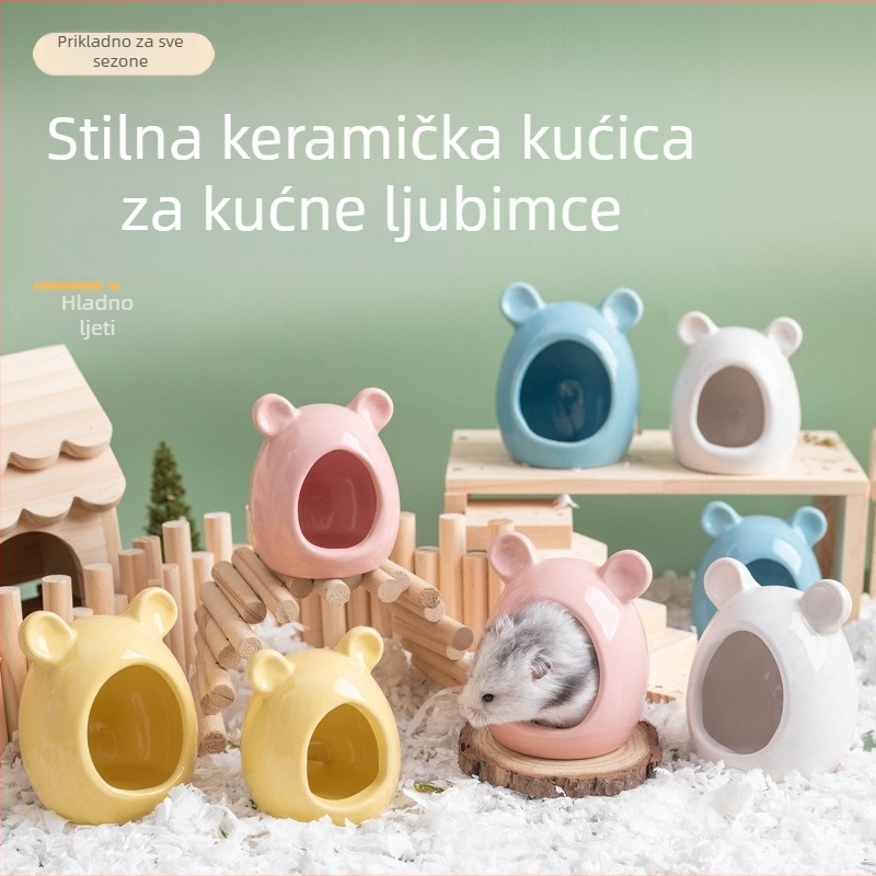 Keramičko gnijezdo za male kućne ljubimce – hamster i činčila, Meng Shi Gu, materijal: keramika, podrijetlo: Zhejiang, pogodno za sve sezone