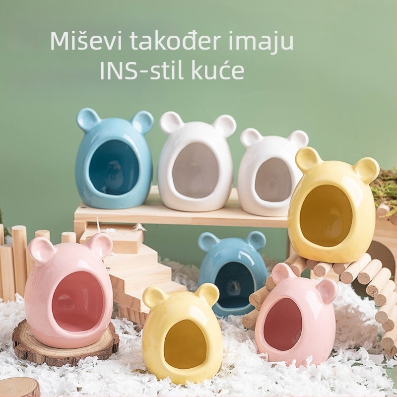 Keramičko gnijezdo za male kućne ljubimce – hamster i činčila, Meng Shi Gu, materijal: keramika, podrijetlo: Zhejiang, pogodno za sve sezone