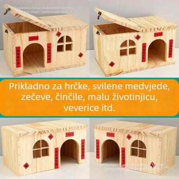 Drvena kućica za hrčka Crispy – materijal: drvo; marka: Crispy; prikladno za hrčak